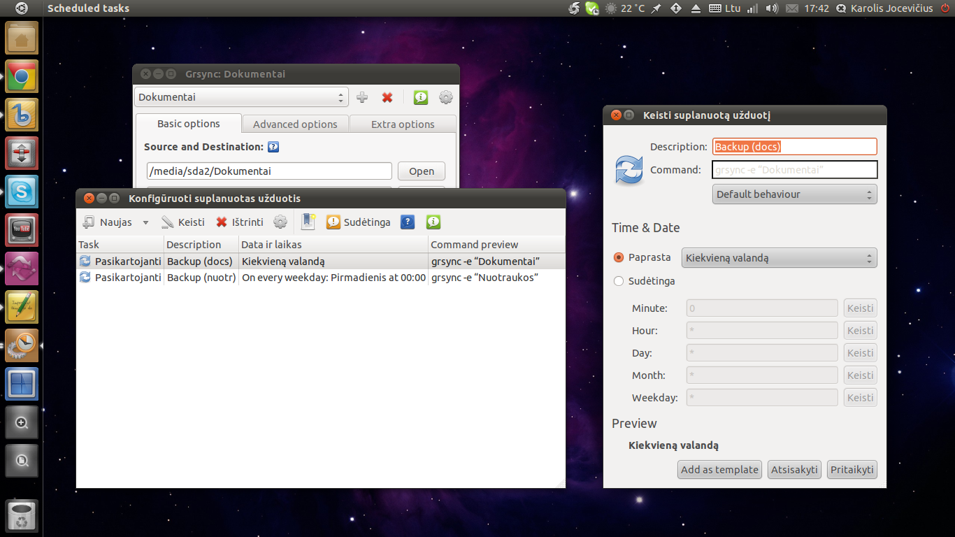 grsync ubuntu backup system